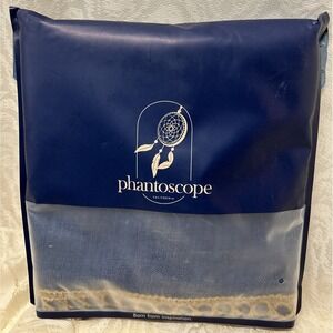 Phantoscope Farmhouse‎ Decorative Pillow Covers 18x18 Navy Blue Ecru New In Bag
